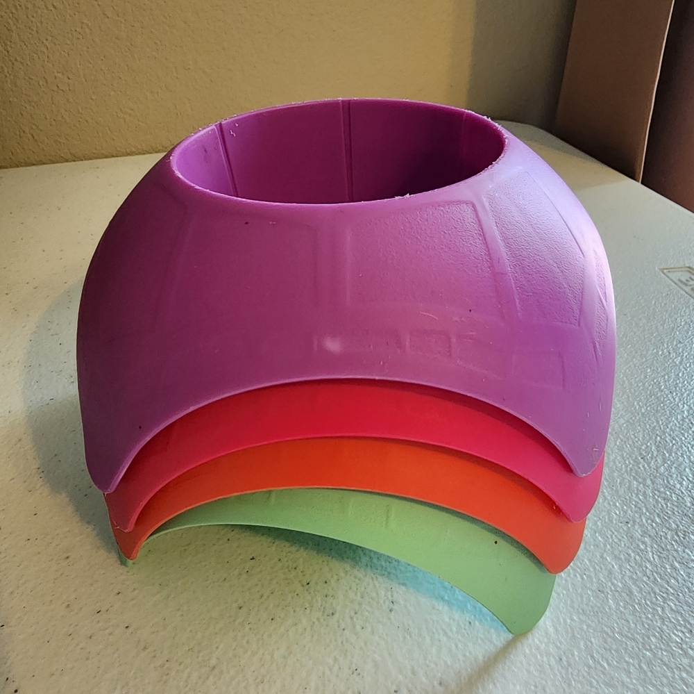 Set of 4 Beach Vacation Turtleback Sand Coaster Drink Cup Holders